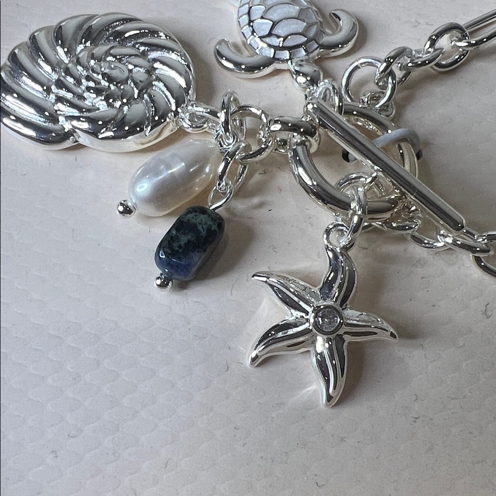 Camila Coelho | Freshwater Pearl Ocean Motif Charm Necklace - Picture 6 of 6
